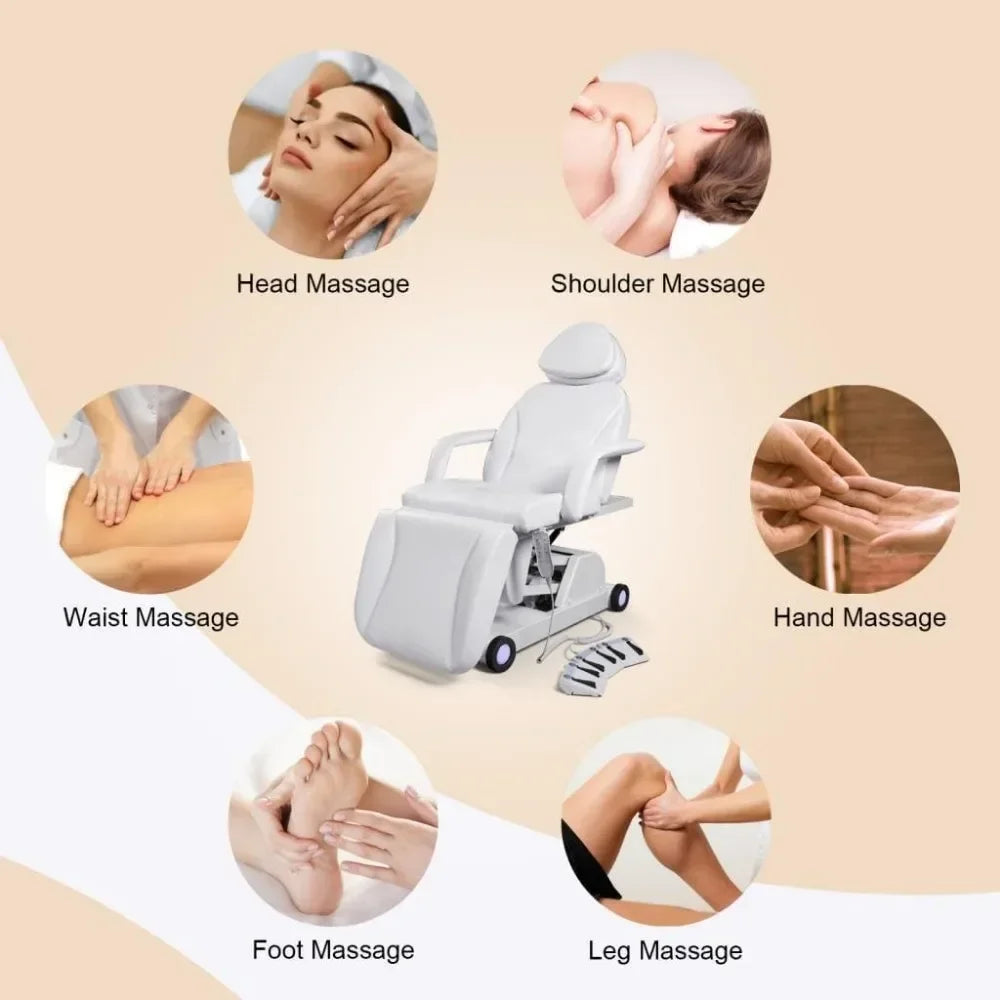 Esthetician Facial Bed With LED Light And Adjustable Table