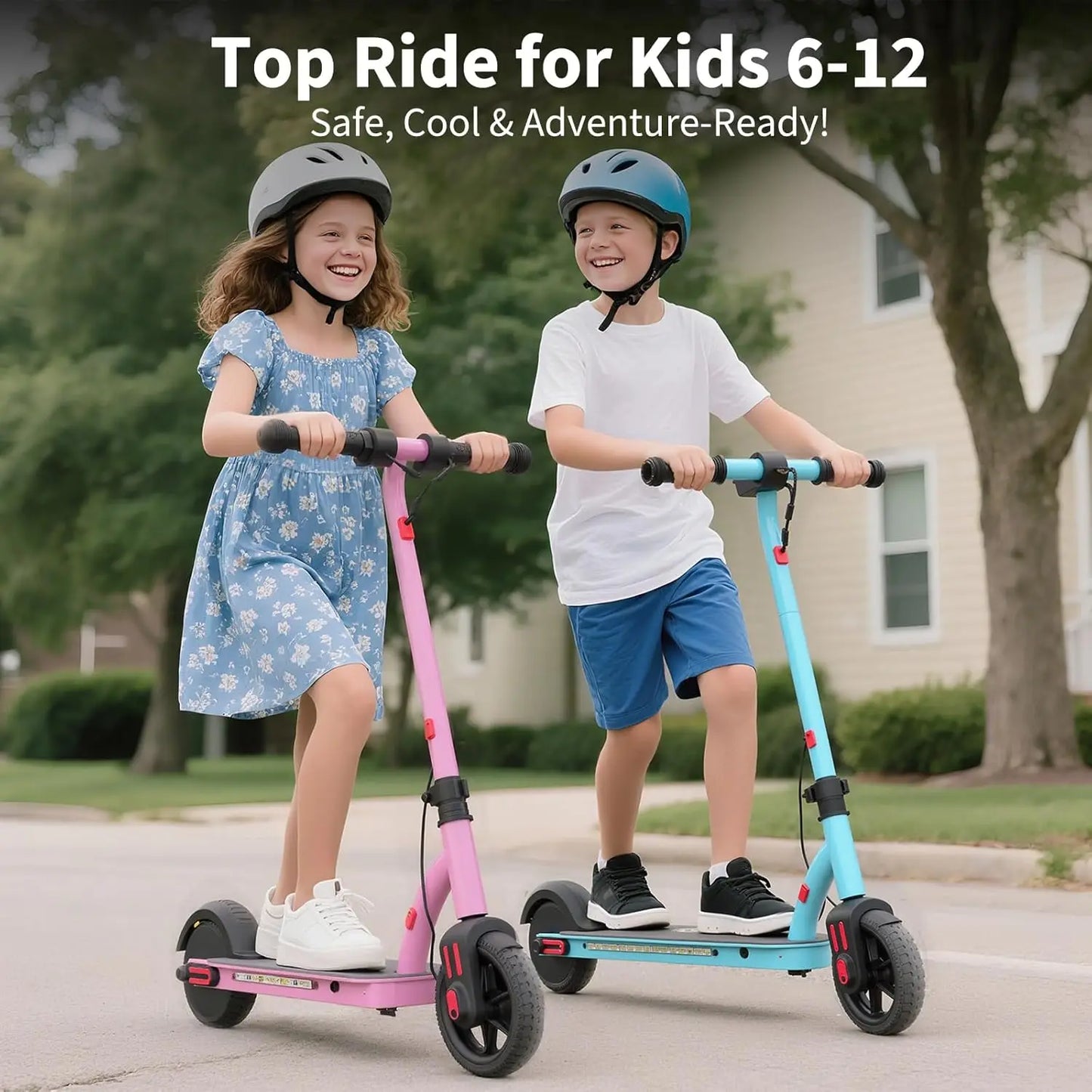 Caromac Kids Electric Scooter 150W Adjustable Height LED