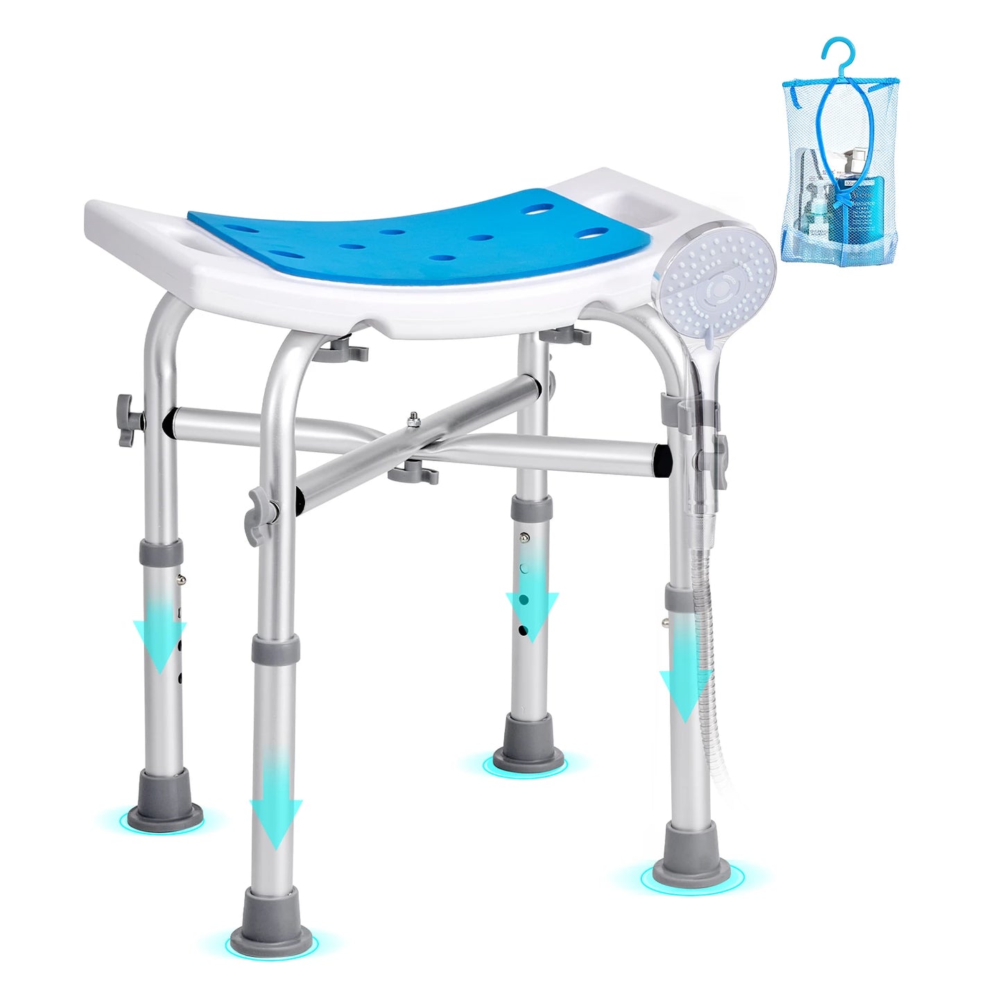 Hign-concerned Adjustable Shower Chair with Handles