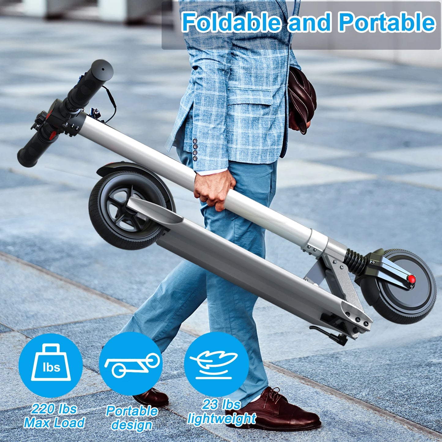 Caroma Folding Electric Scooter With Cruise Control
