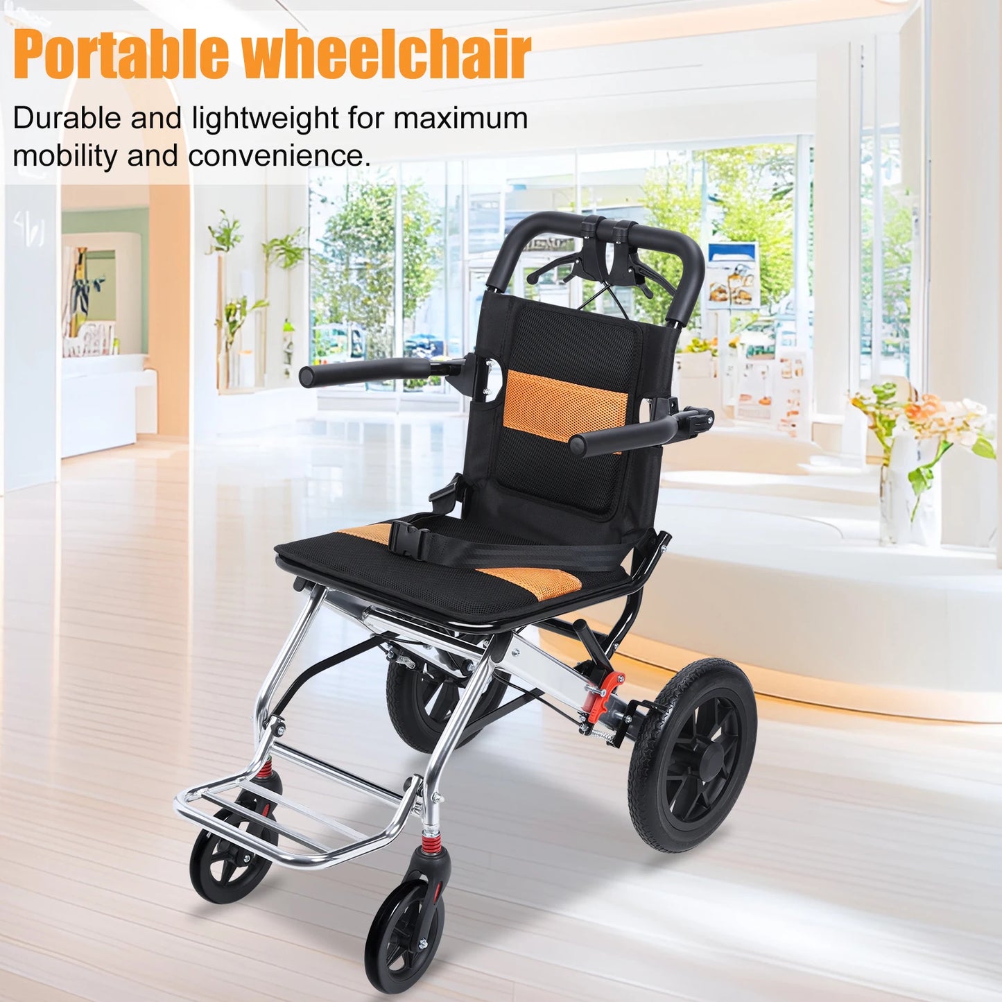 Origin Lightweight Foldable Wheelchair With Handbrake