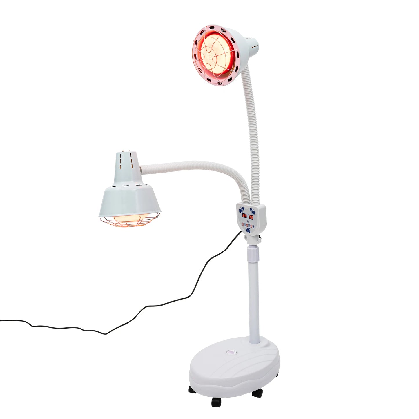 Infrared Therapy Lamp Double Head With Adjustable Temperature And Wheels