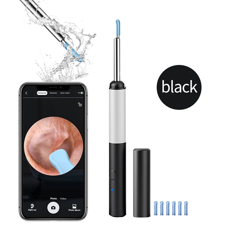 Ear Wax Removal Wireless Intelligent Visual Ear Picker 1080P 3.9MM HD Otoscope with 6 LED Ear Cleaner for iOS & Android