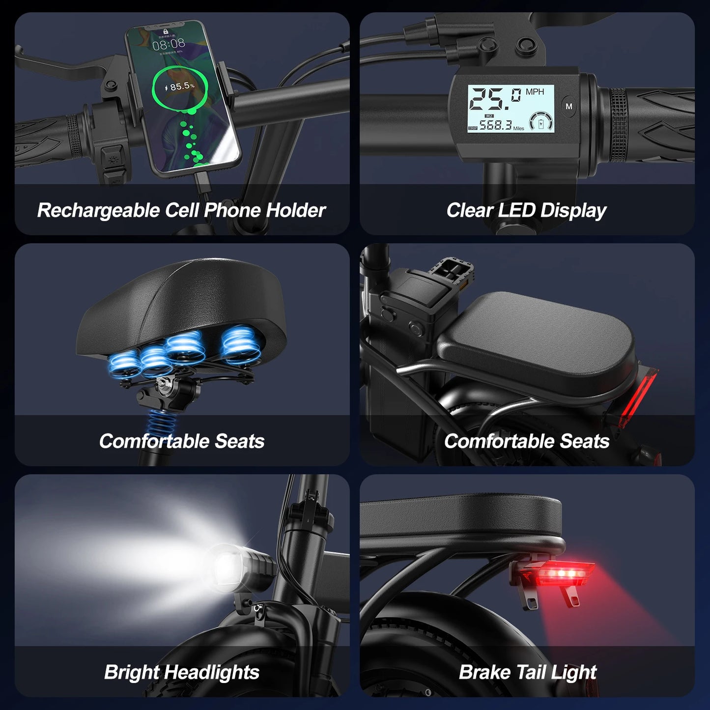 Origin Folding Electric Bike 500W Peak Motor 14 Inch Tire