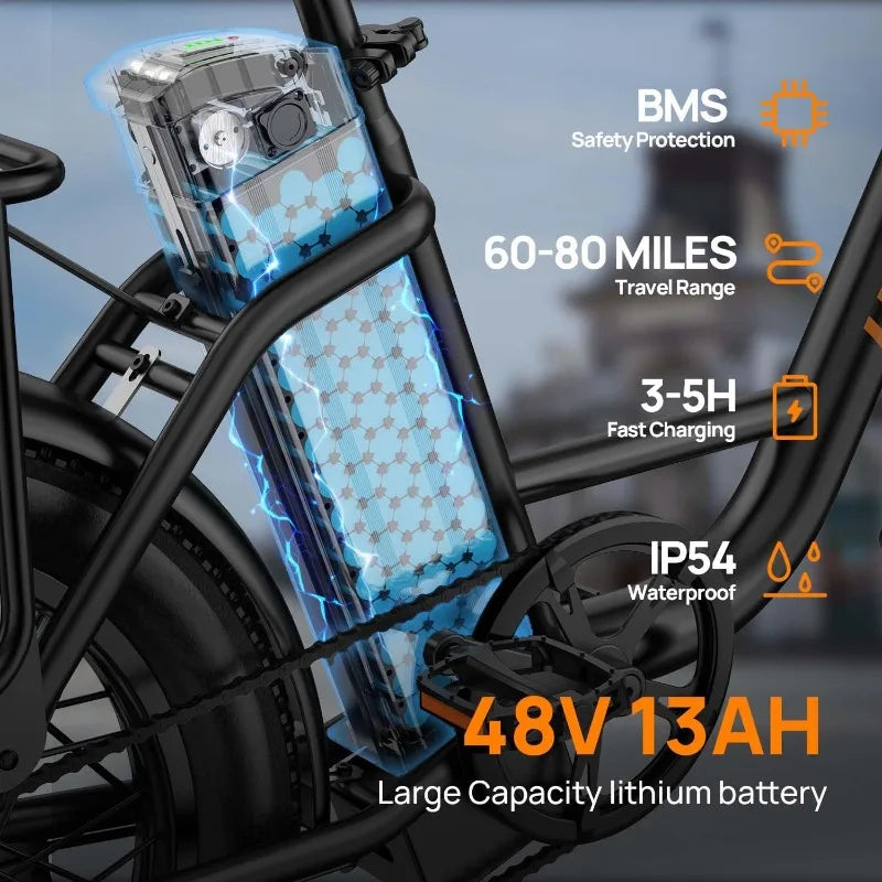 Hign Concerned Electric Bike For Adults 1000W Peak Motor