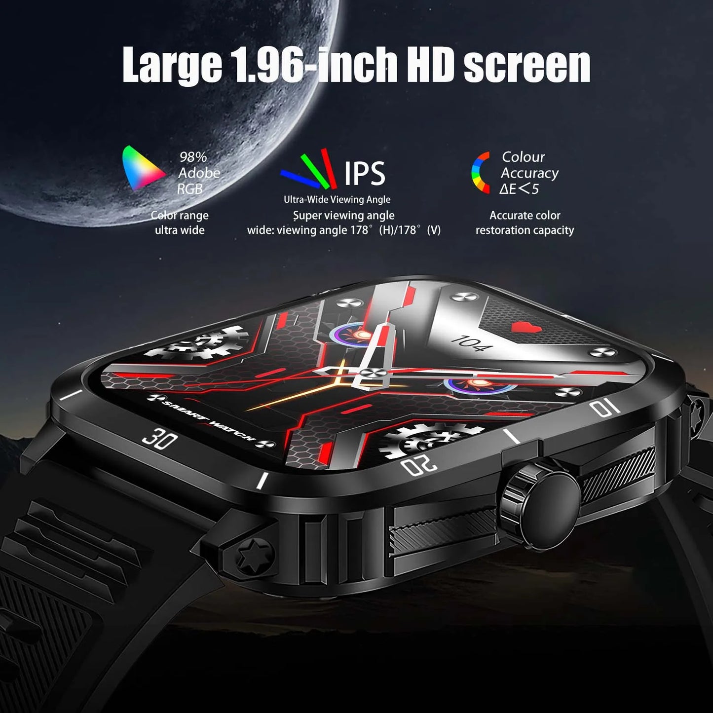 EIGIIS Smart Watch KT71 3ATM Waterproof Over 100 Sport Modes