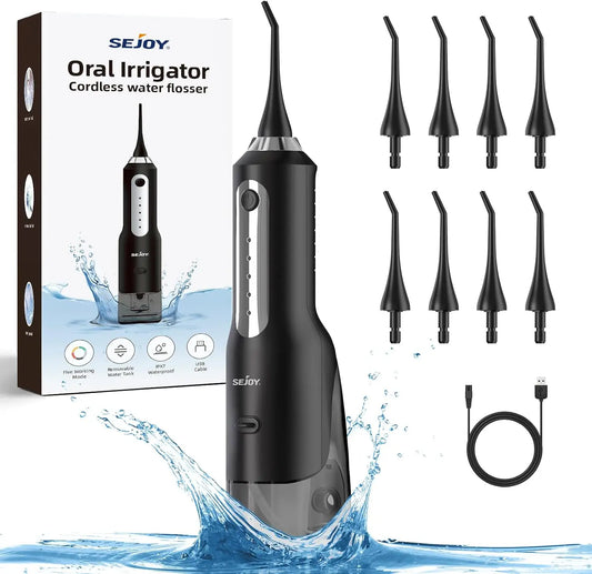Sejoy Cordless Electric Water Flosser For Teeth Portable Oral Irrigator