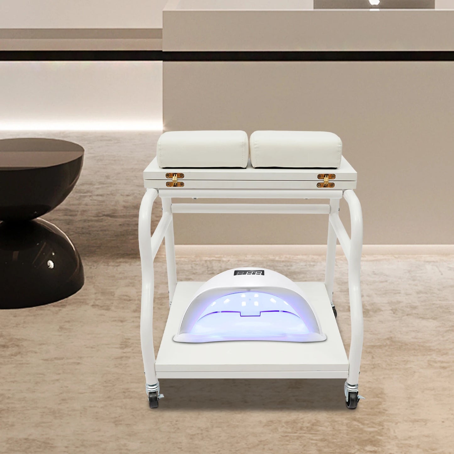 Bymaocar Iron Foot Bath Cart Portable Esthetician Trolley For Salons