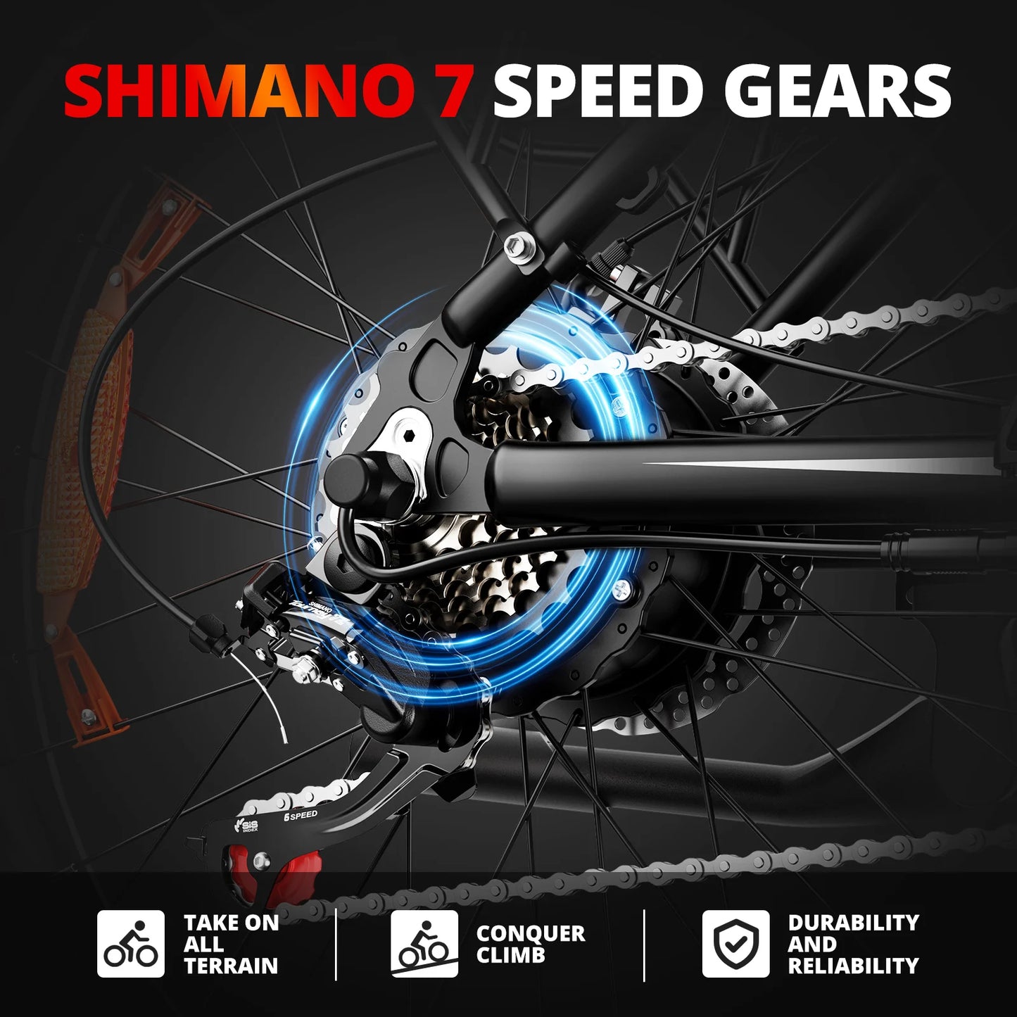 Amyet Electric Bike 1500W 48V 15Ah Fat Tire Mountain