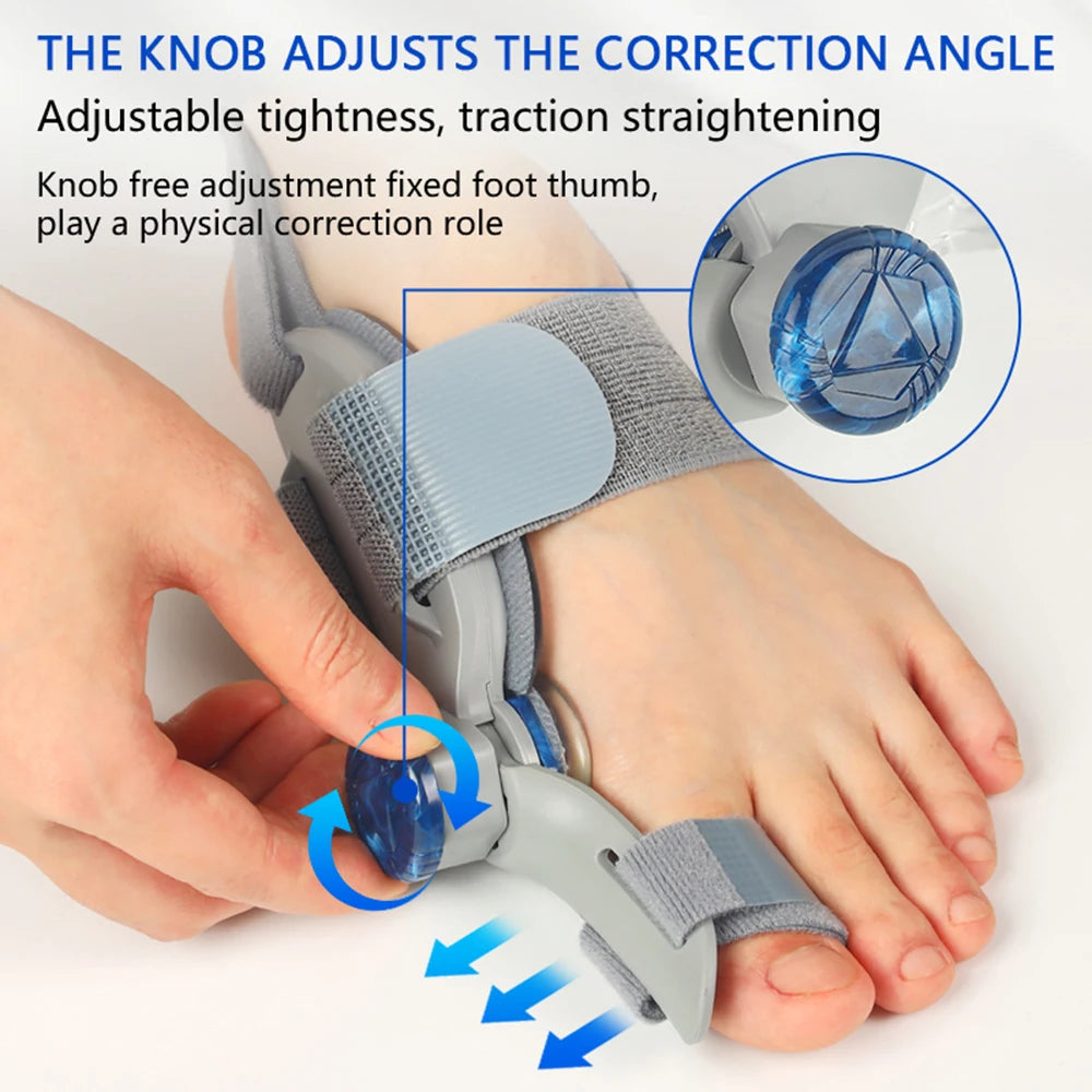 Bunion Corrector Orthopedic Kit Adjustable Pedicure Finger Toe Corrector Foot Hallux Valgus Braces Rotatable Toe Straightener