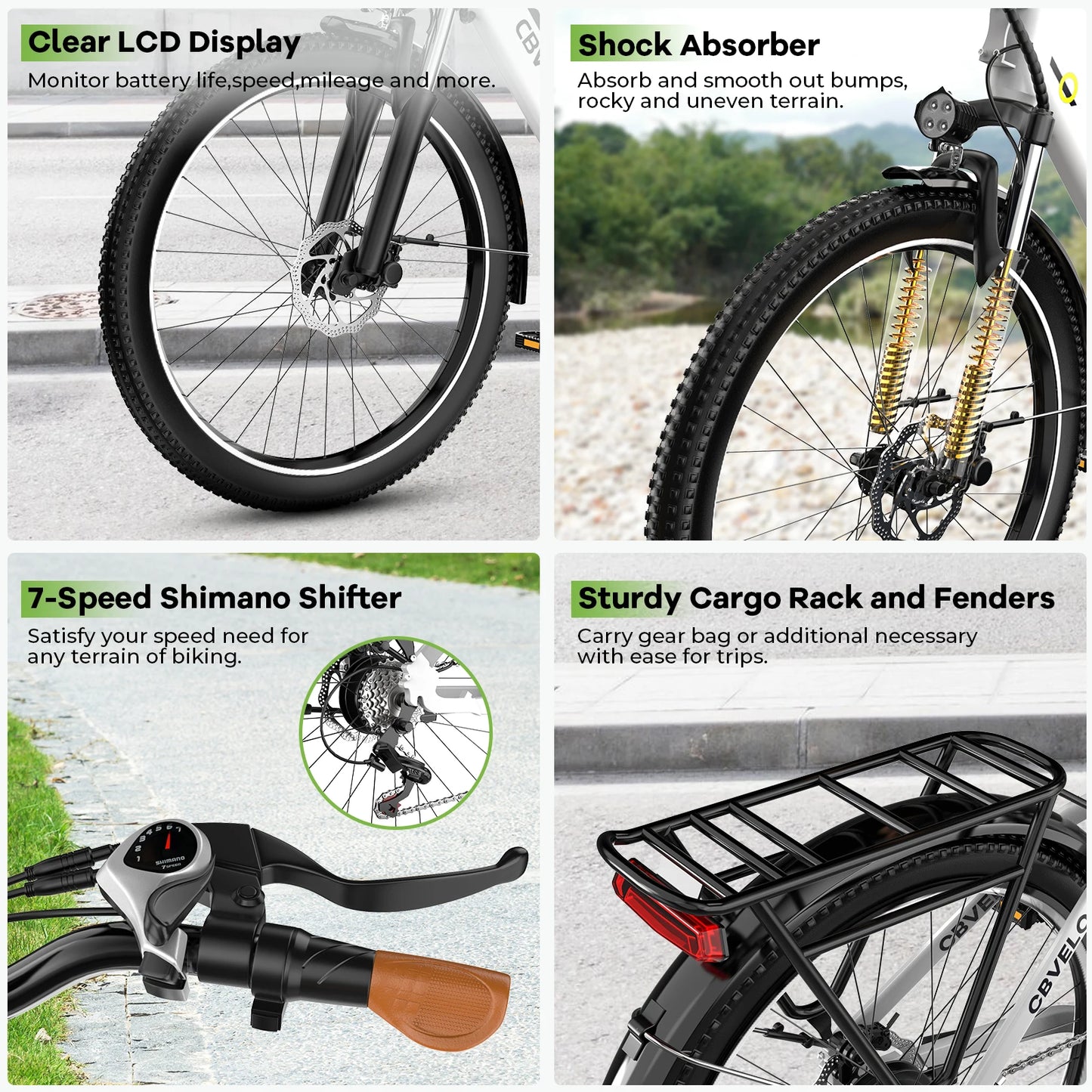 CYBERVELO 1000 Peak Electric Bike For Adults With Battery