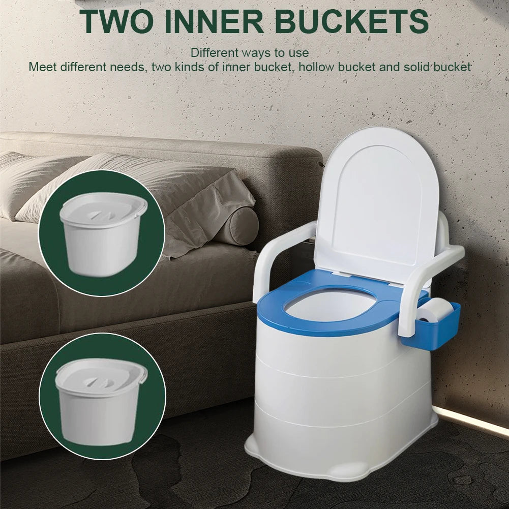 Portable Bedside Commode With Armrests Potty Chair For Elderly