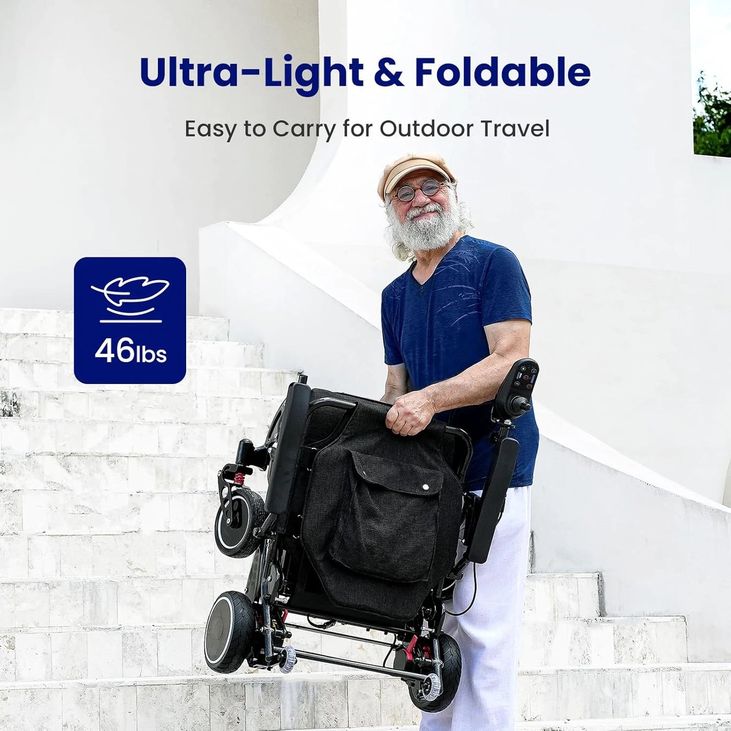 Maidesite Carbon Fiber Electric Wheelchair Foldable