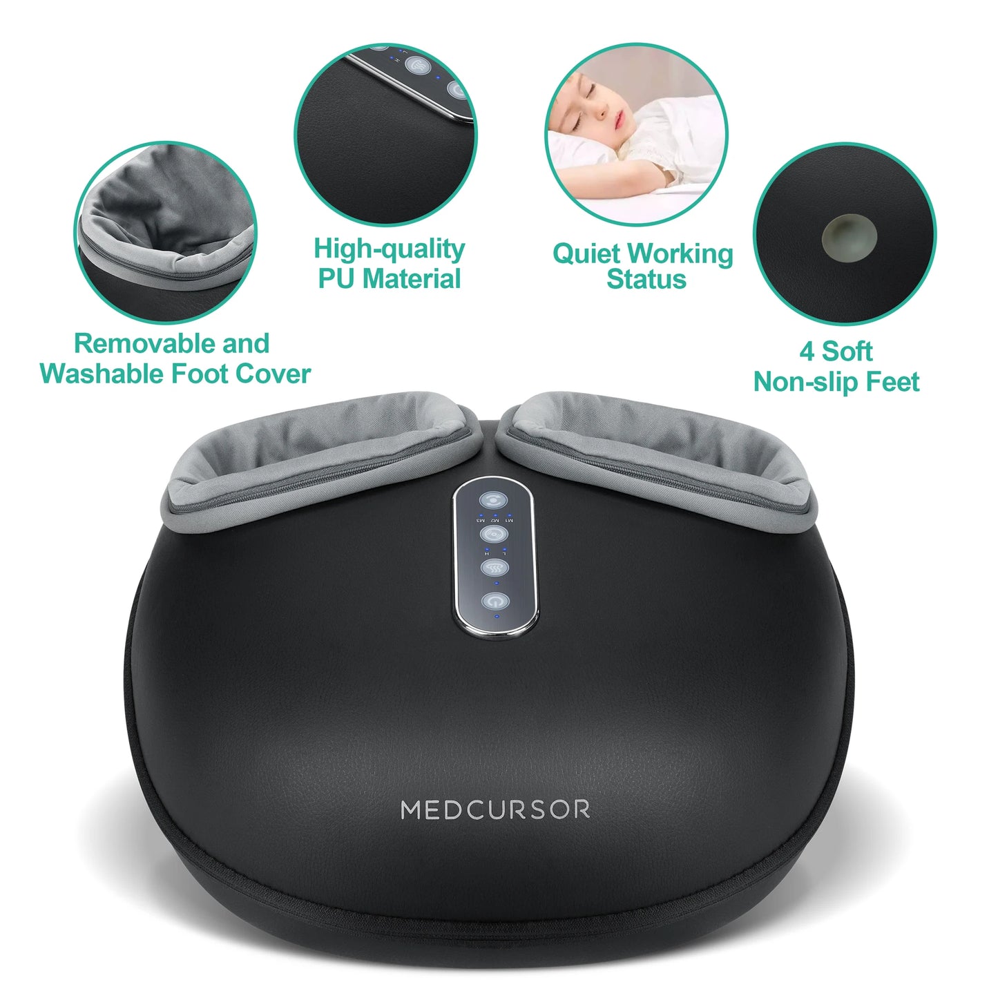 Medcursor Shiatsu Foot Massager With Heat For Pain Relief