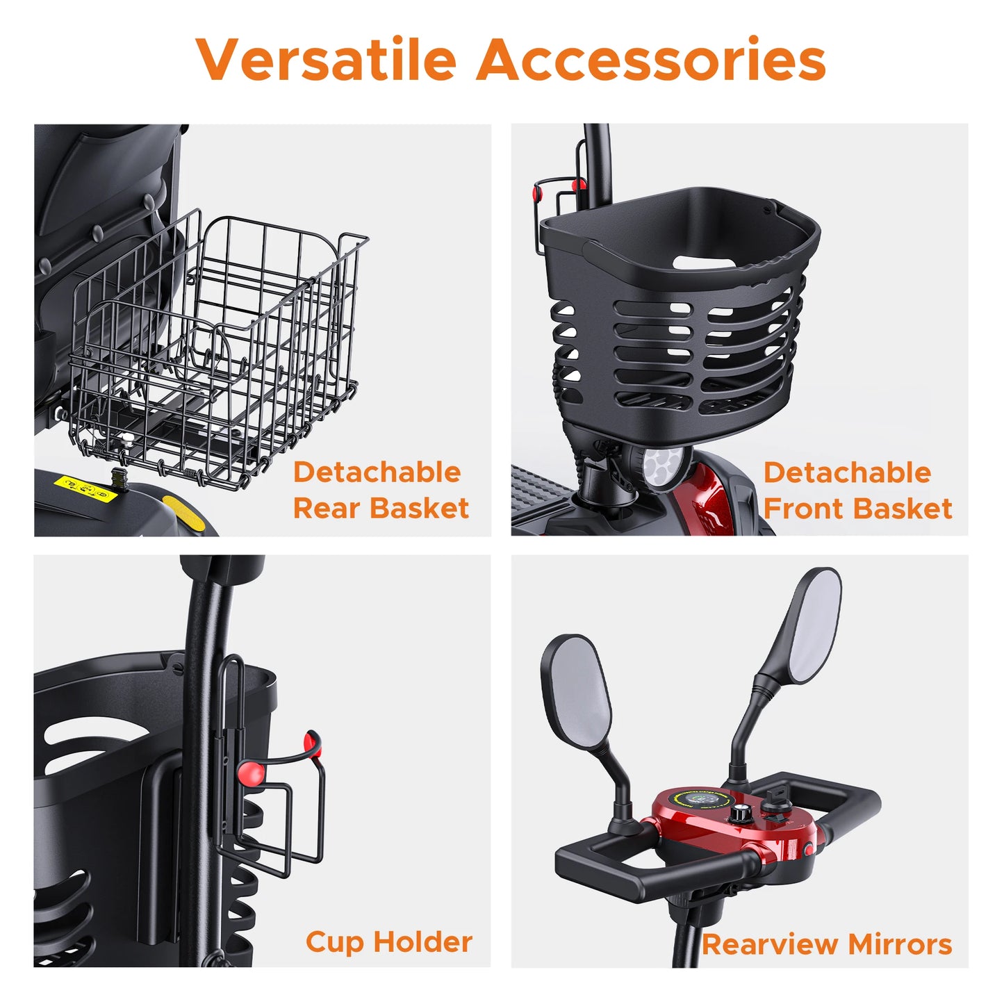 ENGWE Four Wheel Mobility Scooter 250W Motor 5.6 MPH