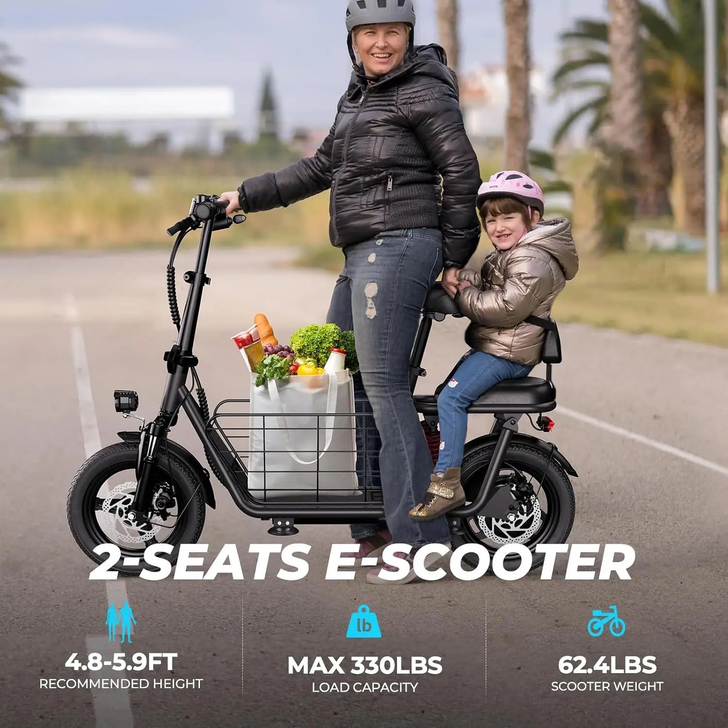 Terrosor 850W Peak Electric Scooter Dual Brakes Suspension