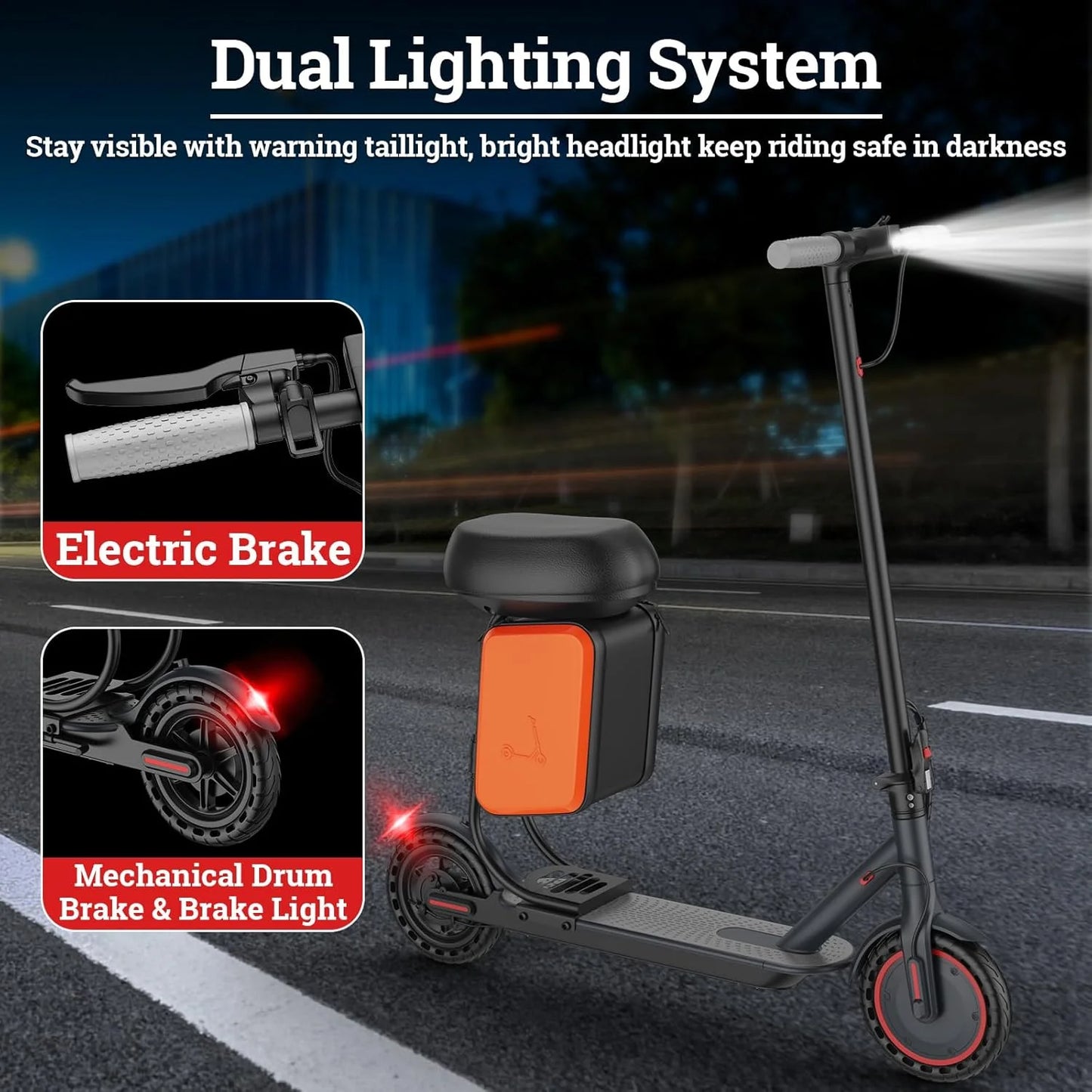 Ladped Electric Scooter 350W 36V Foldable With Seat
