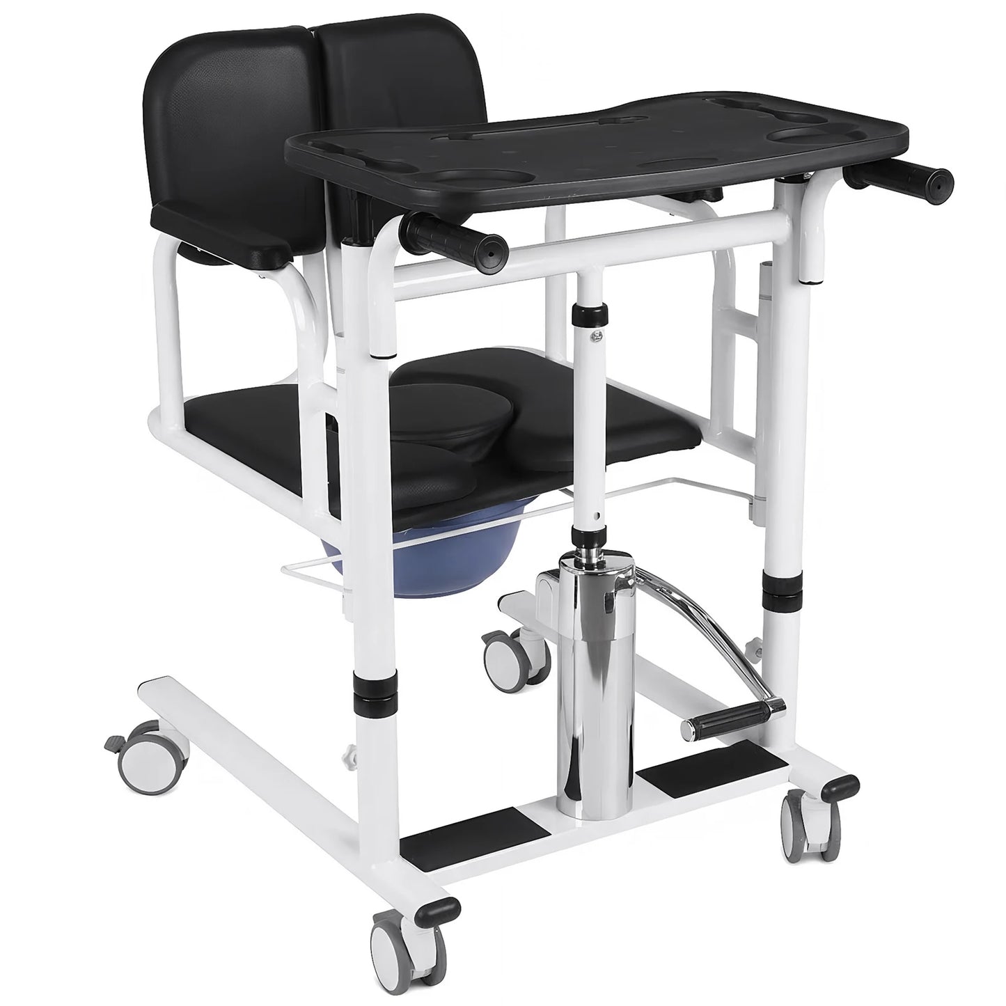 Elderly Transfer Chair With Caster Hydraulic Lift