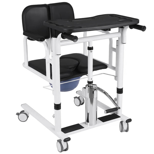 Elderly Transfer Chair With Caster Hydraulic Lift