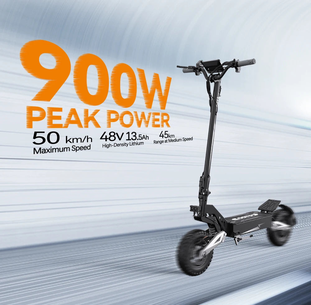 OOTD T10 Electric Scooter 900W Peak Power 48V Battery