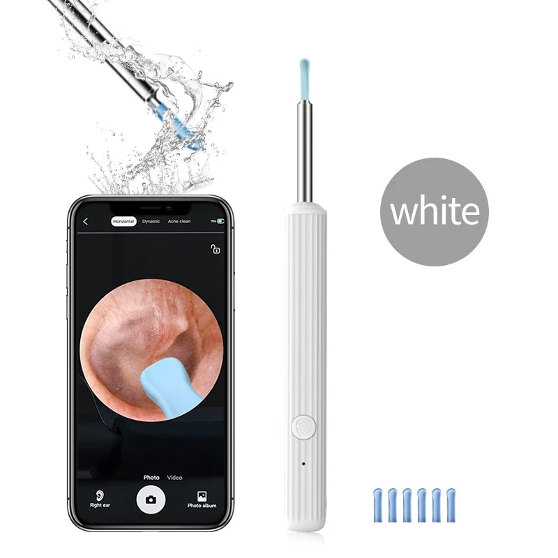 Ear Wax Removal Wireless Intelligent Visual Ear Picker 1080P 3.9MM HD Otoscope with 6 LED Ear Cleaner for iOS & Android