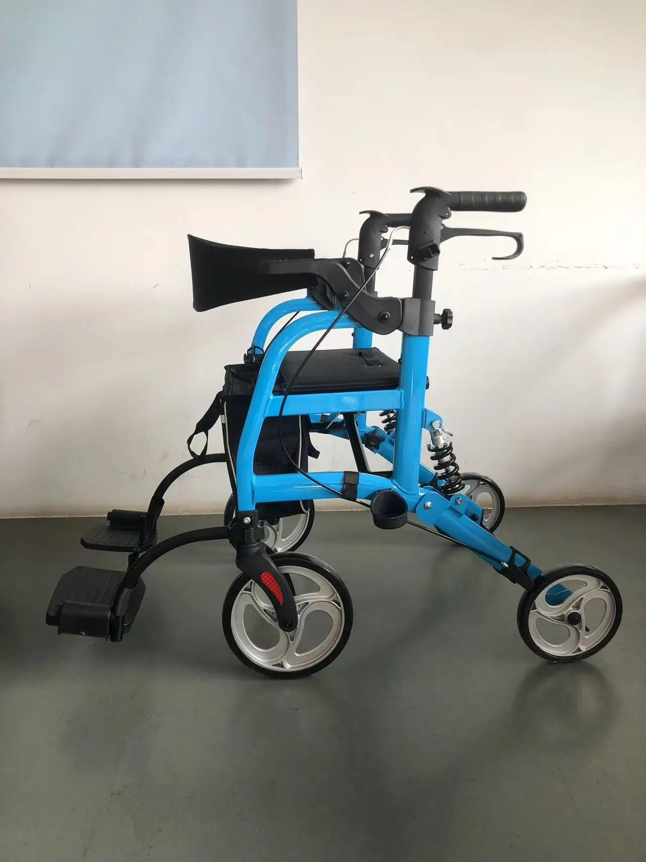 DIVOUS Foldable Aluminum Four Wheel Walker Rollator Seat