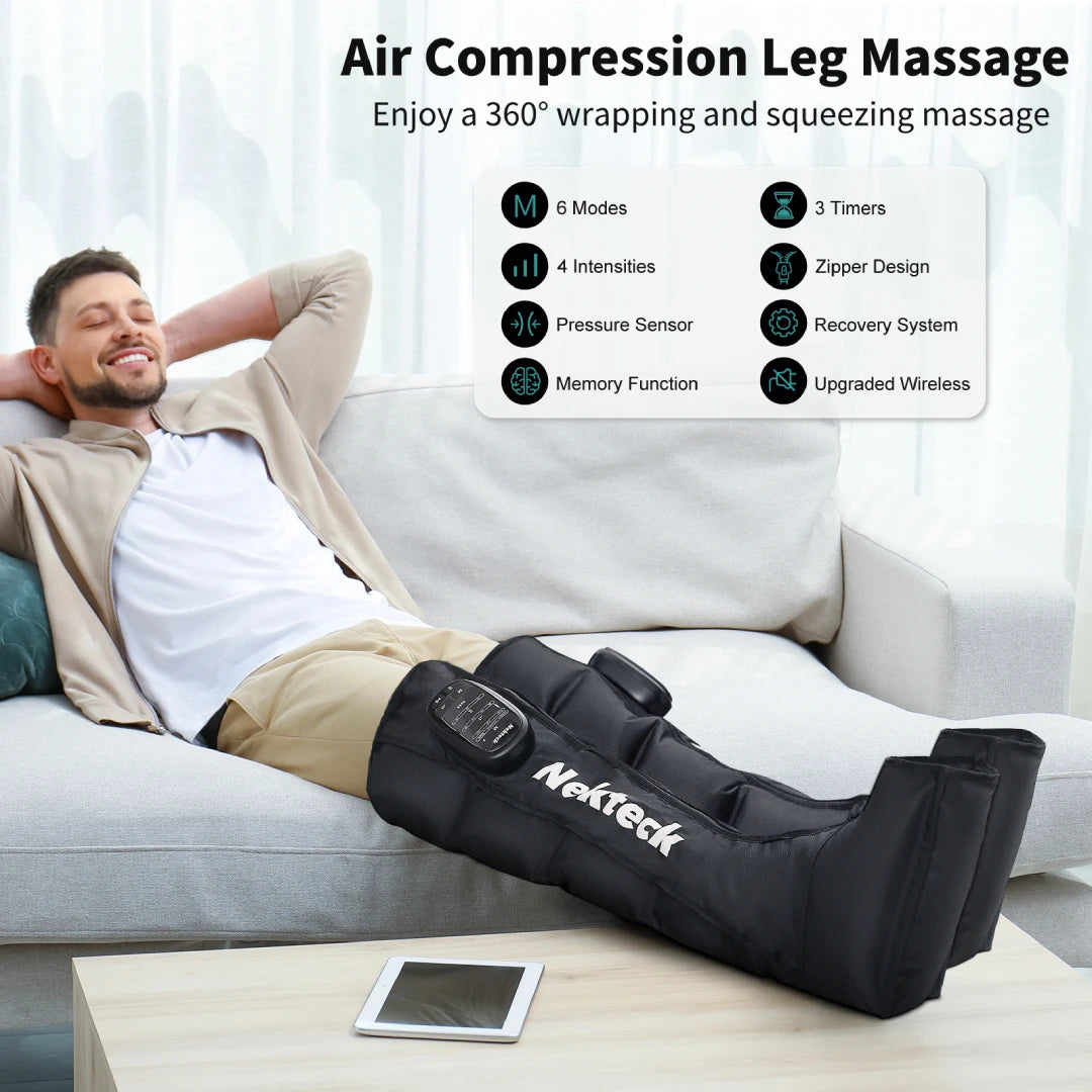 Nekteck Air Pressure Leg Massager Cordless Foot Massage Boots