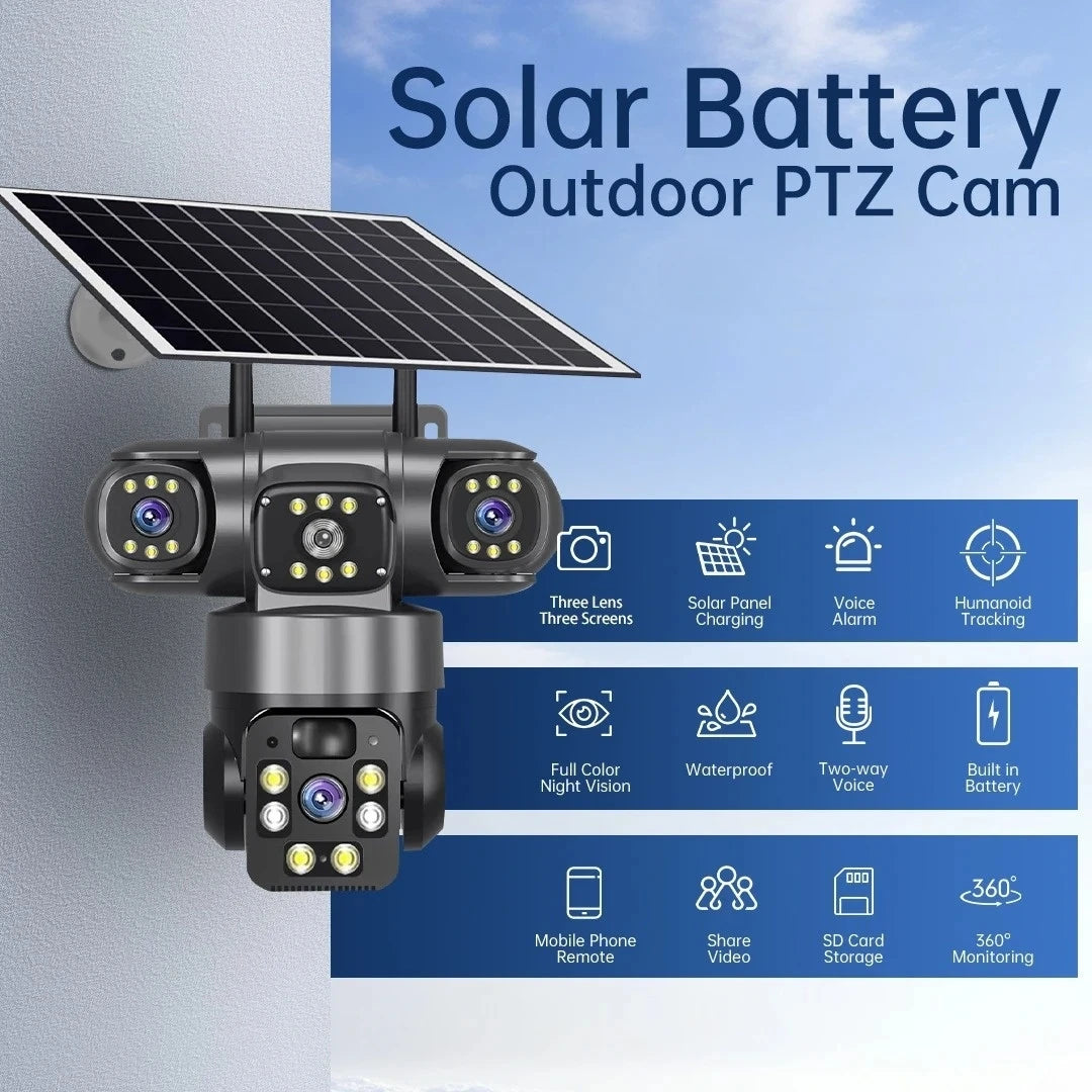 Cugo WiFi PTZ Outdoor Solar IP Camera 15MP Battery