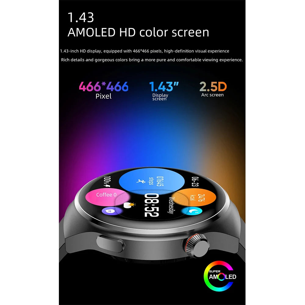 MT26 HD Bluetooth NFC Smart Watch Health Monitoring
