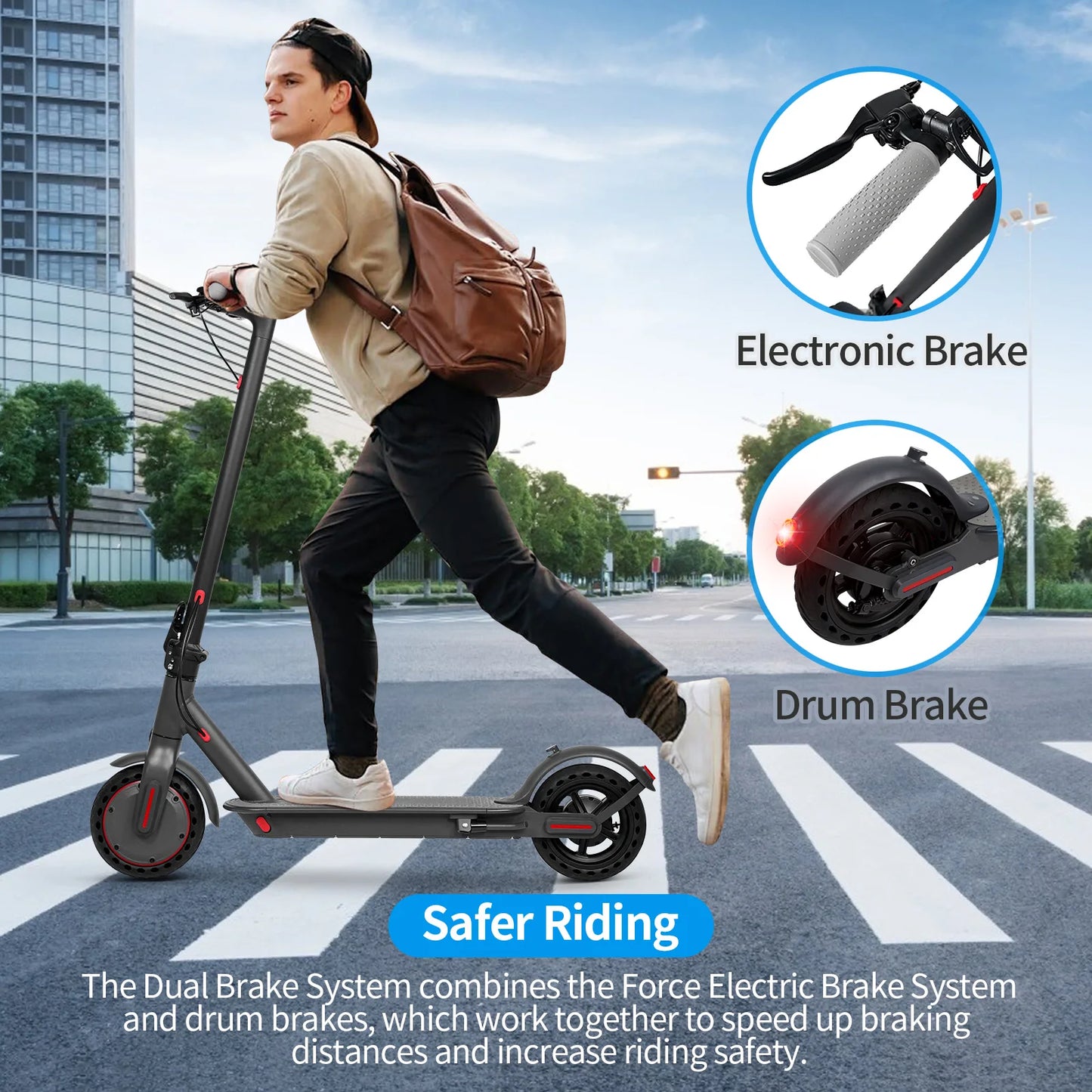 AOVOPRO LP80 Electric Scooter Long Range Foldable EScooter