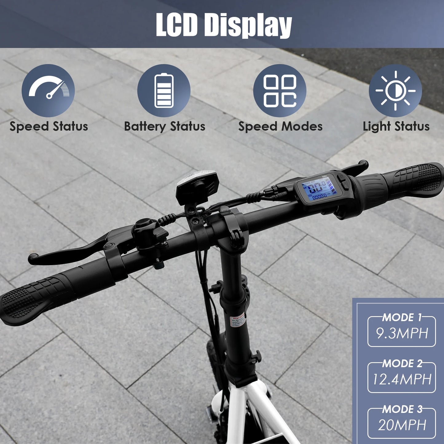 Peak 560W Electric Scooter with Seat&Basket, 15 Miles Ranges 20MPH Max Speed, Foldable Electric Scooter for Adults 300 LBS