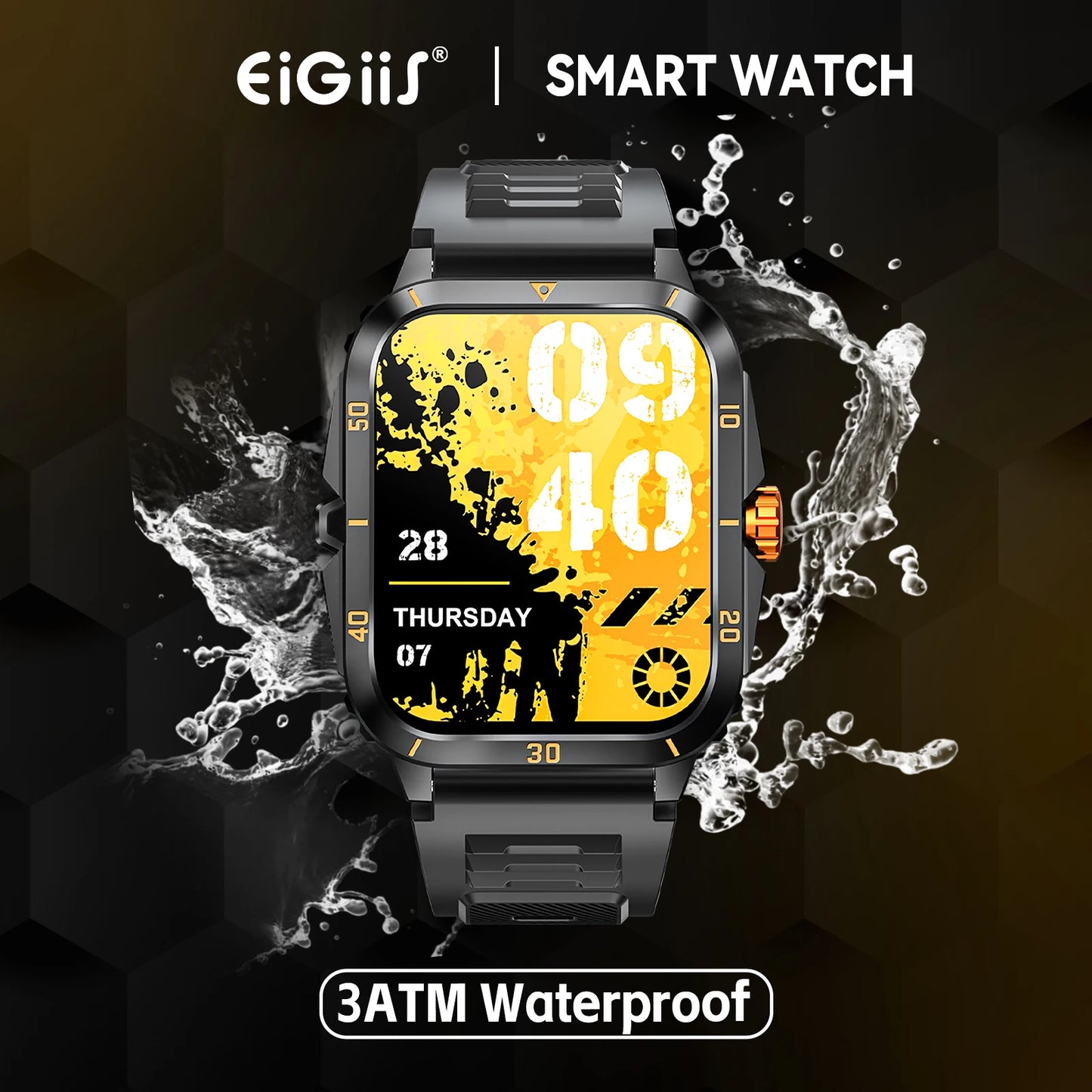 EIGIIS Smart Watch KT71 3ATM Waterproof Over 100 Sport Modes