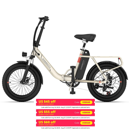 Invanti Tide2 Folding Electric Bike 500W 48V 10.4Ah Battery