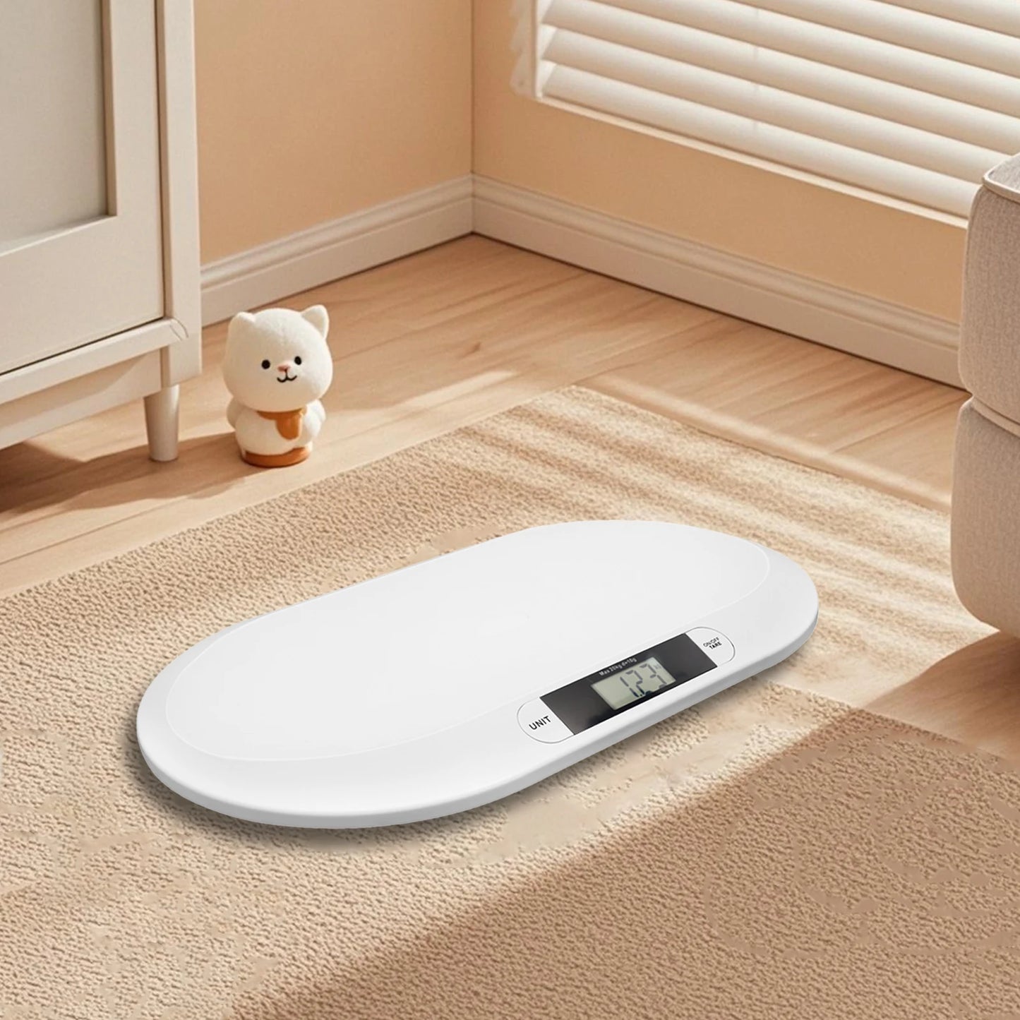 Digital Baby Scale – 44lb Capacity, High Precision Strain Gauge, Auto Shut-Off, Overload Indicator, Multi-Unit Display (kg/lb/st