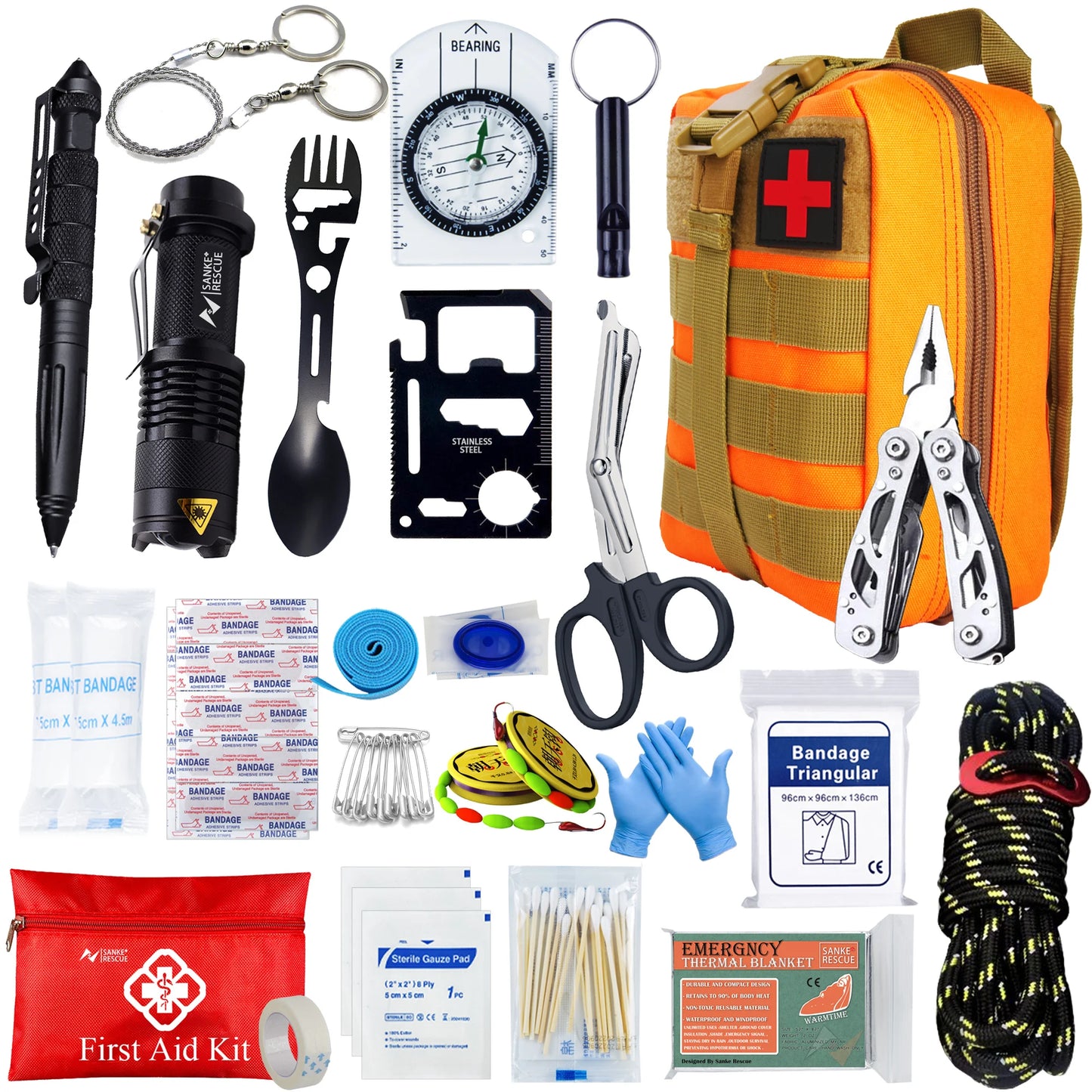 Sanke Rescue Survival First Aid Kit Molle Emergency Set IFAK