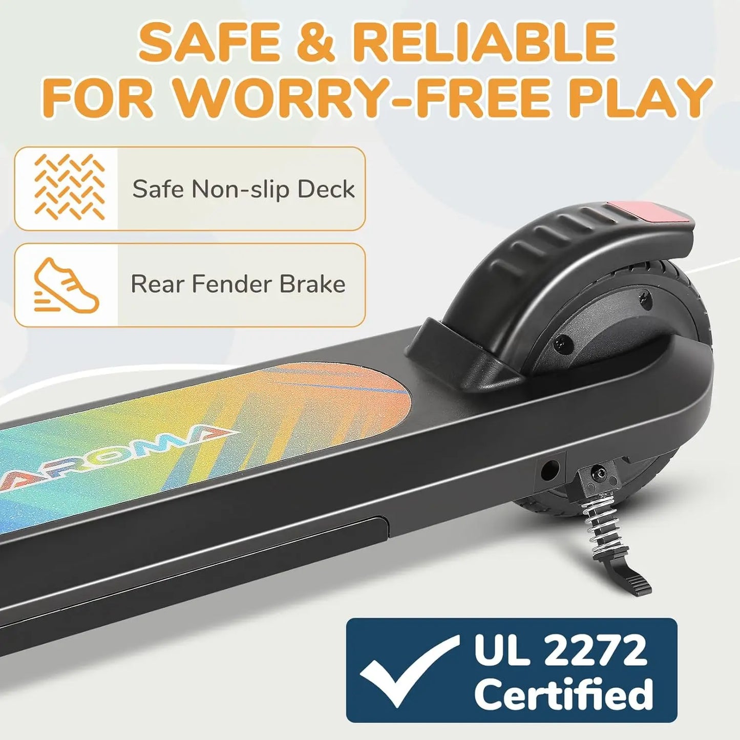 CAROMAC Kids Electric Scooter 120W Foldable Led Display