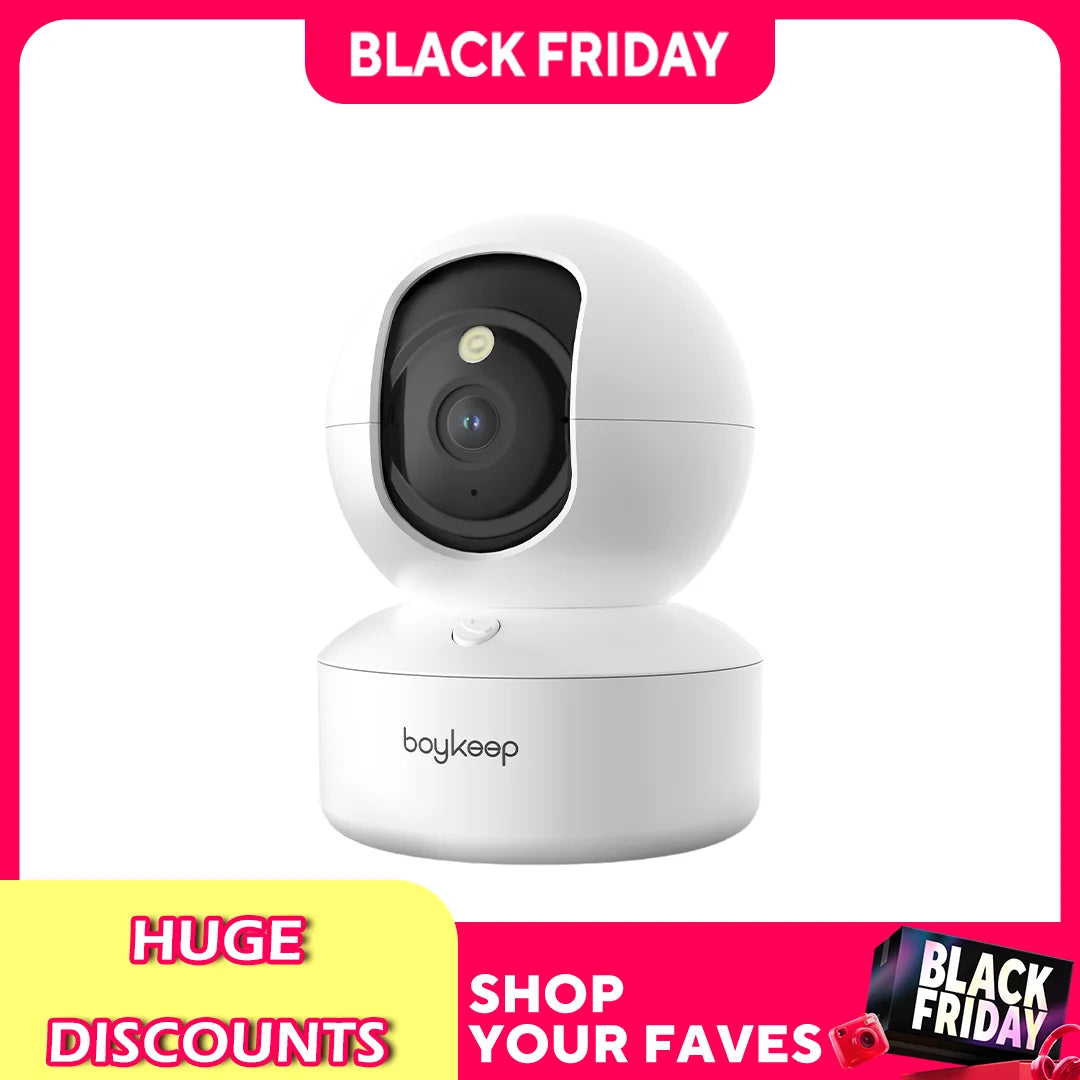 BoyKeep Smart Camera 2K Security Protection Wifi Surveillance 5G/2.4GHz Indoor Baby Night Vision 360° Pan & Tilt 2-Way Audio K30