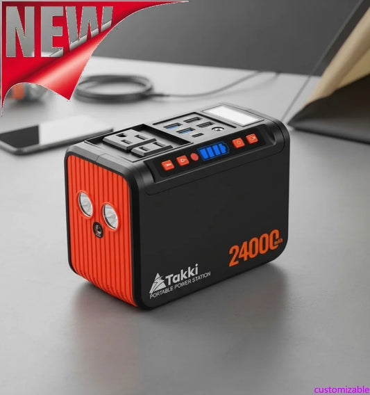 88.8Wh Portable Power Station with 110V AC Outlet, Solar Generator for Camping Emergency Home Backup