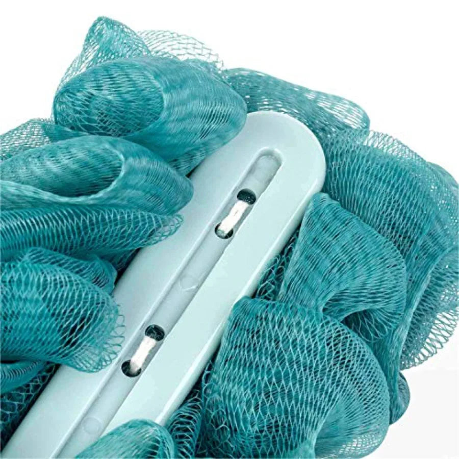 Back Scrubber Shower Brush With Long Handle And Mesh Sponge