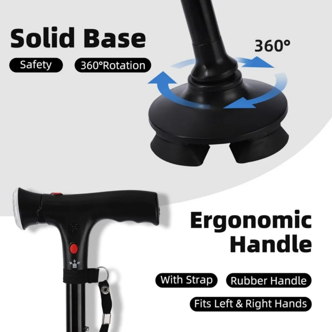 AnhuiChoice Lightweight Folding Walking Cane With T Handle