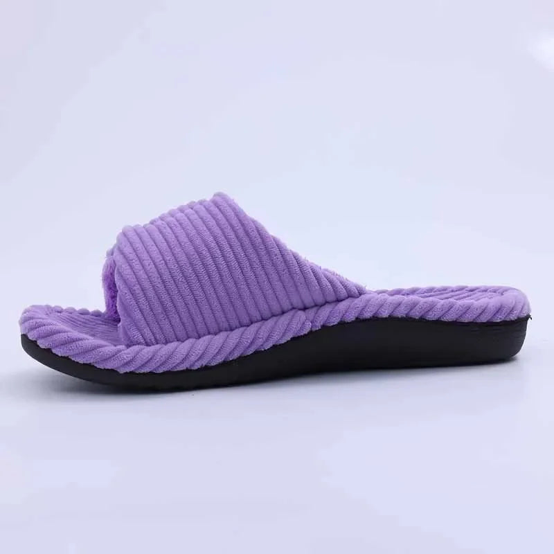 Spa Women's Fuzzy Faux Fur Slippers With Memory Foam Comfort