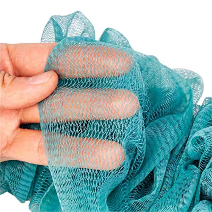 Back Scrubber Shower Brush With Long Handle And Mesh Sponge