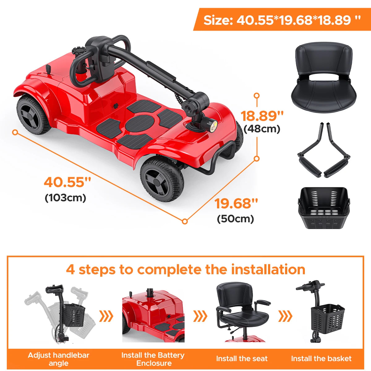 ENGWE Four Wheel Electric Scooter 250W Max 15.5 Miles Range