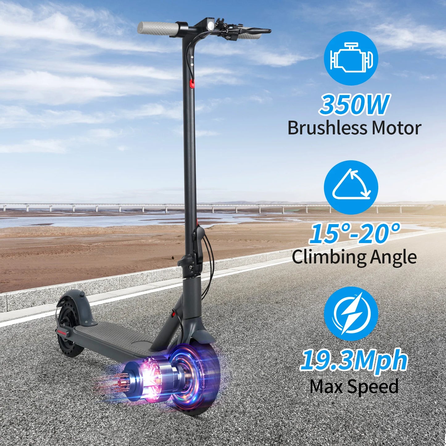 AOVOPRO LP80 Electric Scooter 36V Foldable City Commuter EScooter