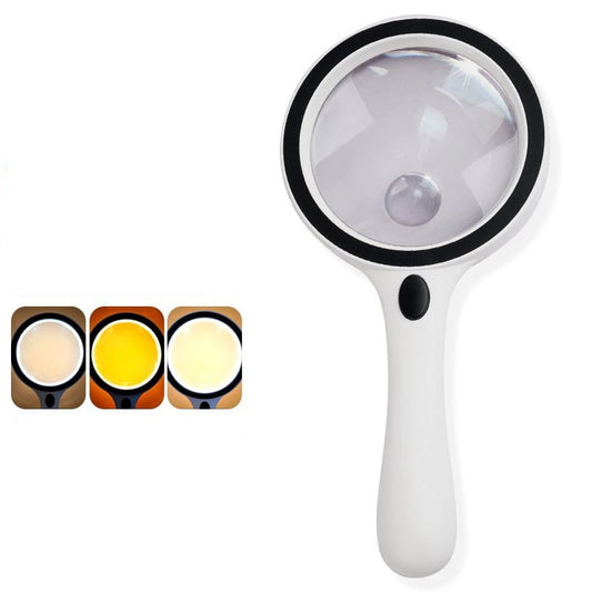 FUCHU Handheld Illuminated Magnifier 5X 10X Lenses