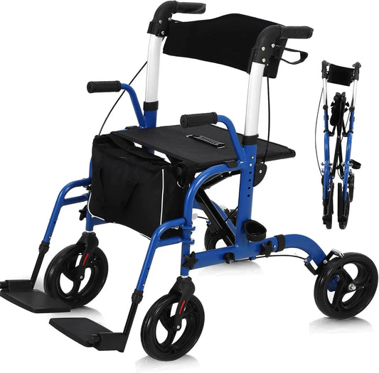 Studyset Rollator Walker With Seat All Terrain Folding