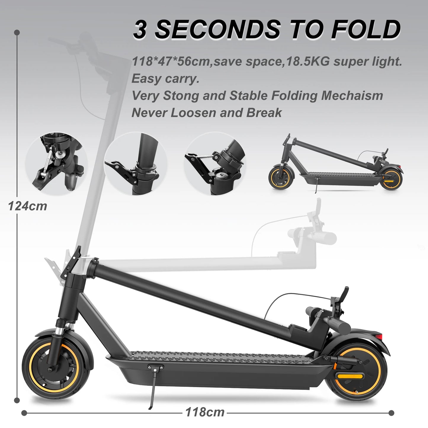 AOVOPRO ESMAX 500W Electric Scooter Folding Commuter