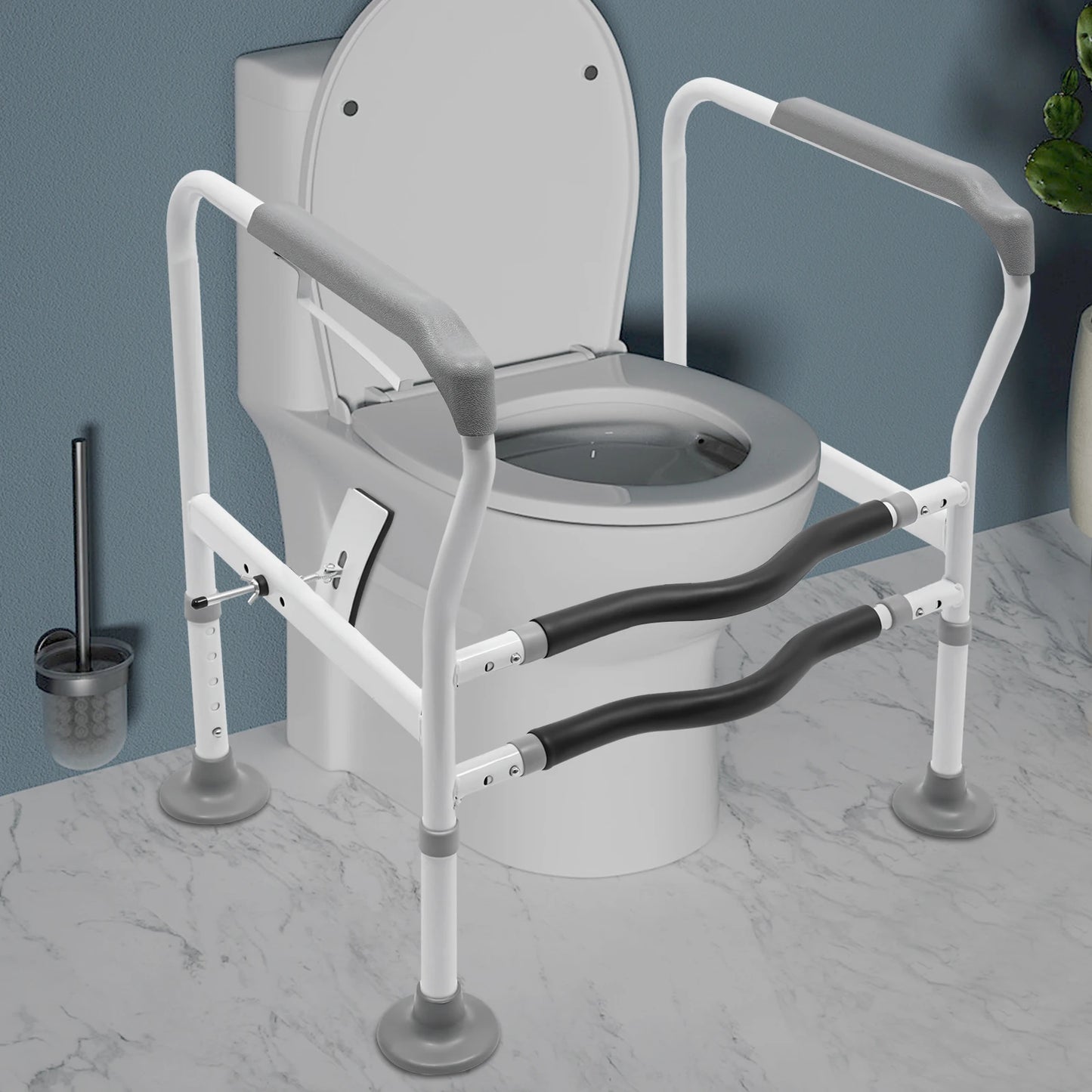 Toilet Safety Rail Frame 150kg Load Capacity for Elderly and Disabled
