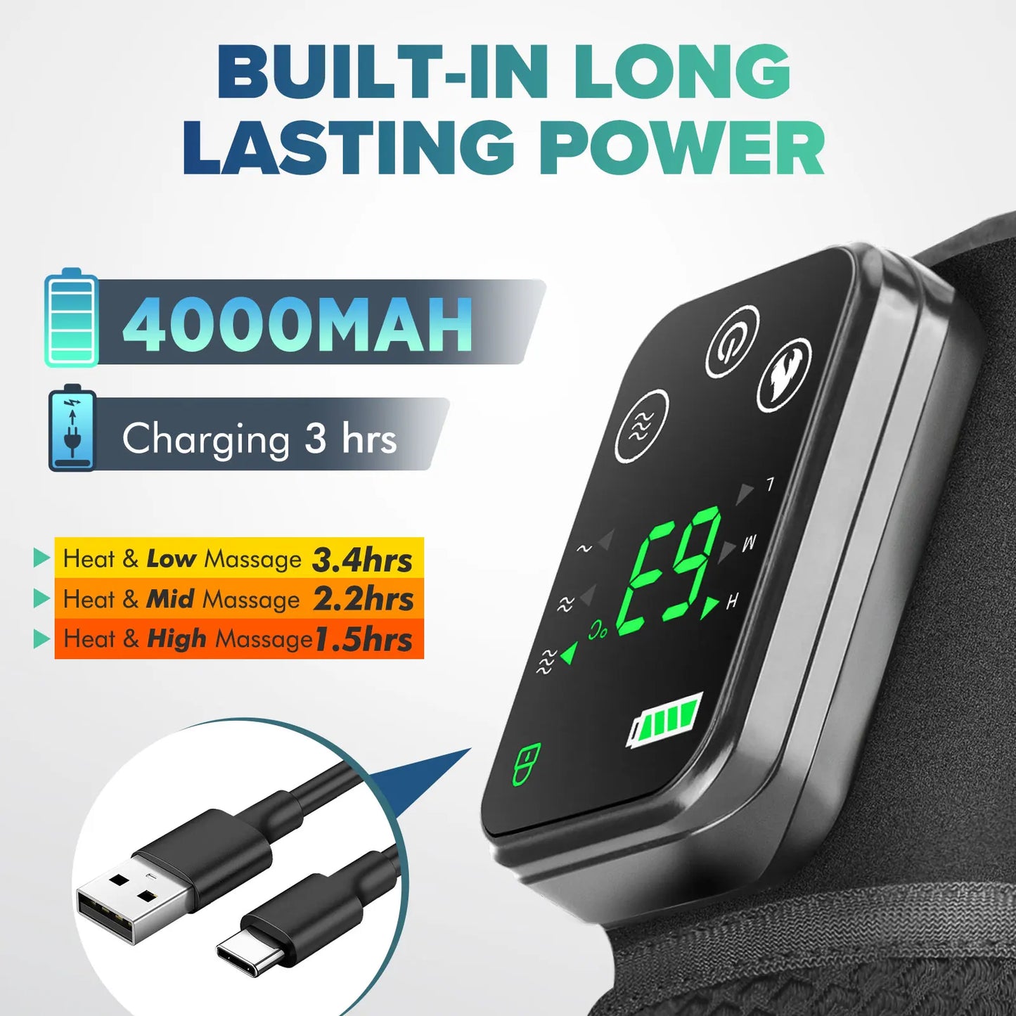 Intelligent Knee Massager With Electric Heating And Vibration