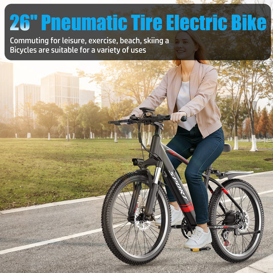 Max Speed Electric Fat Tire Bike 1000W Peak Motor Terrain